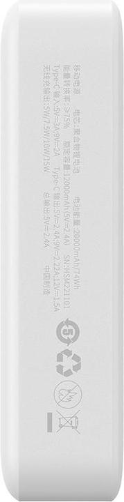 Actual product image Baseus Powerbank Magnetic Mini 20000mAh 20W (white) (20000 mAh, 20 W, 74 Wh)