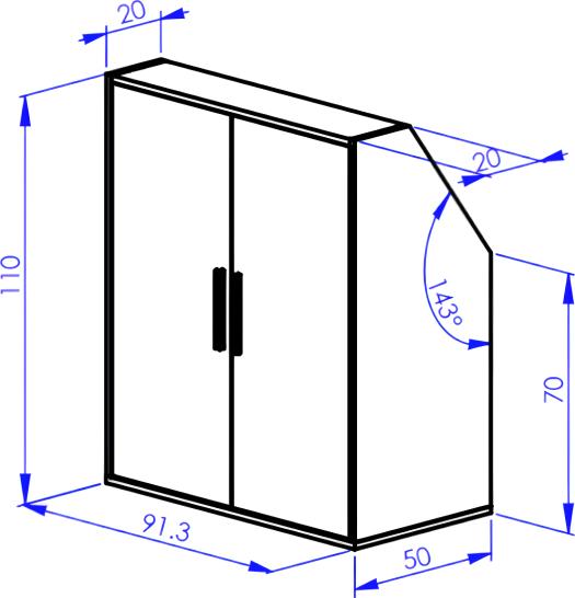 Produktbild Vente-unique Adezio (139.5 x 50 x 110 cm)