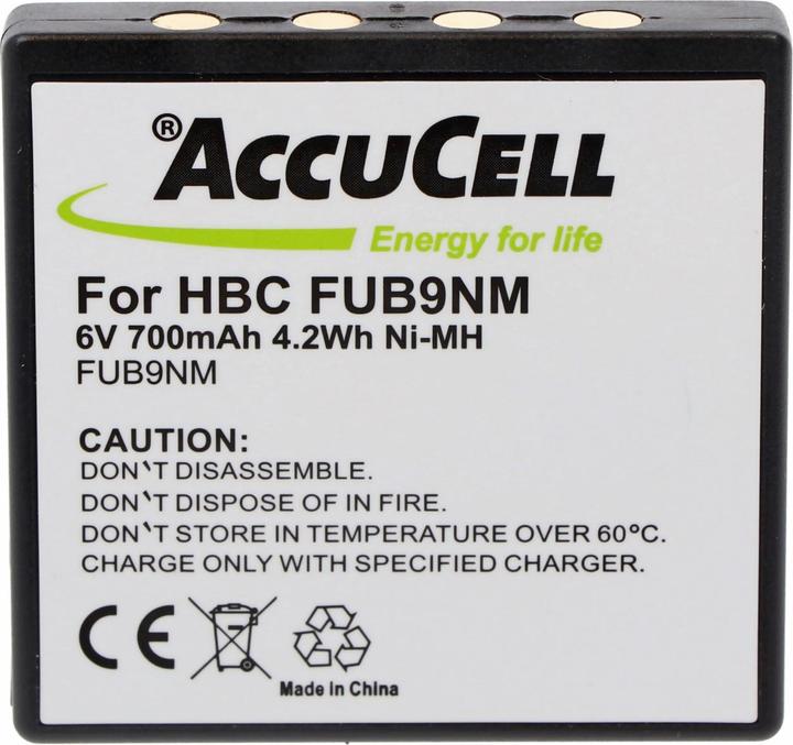Image du produit AccuCell Batterie HBC FUB9NM, BA209000, 209060, BA209061 (6 V, 800 mAh)