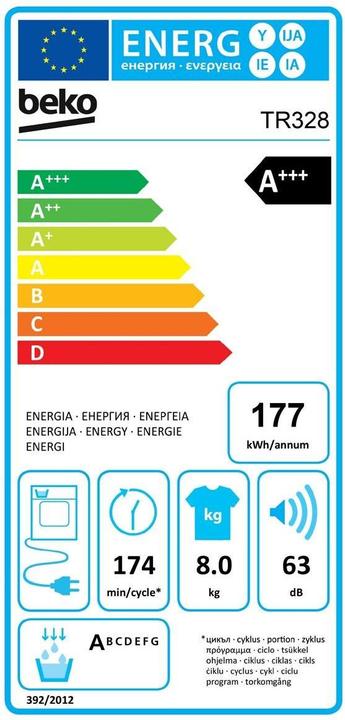 Energie-Label Beko Tumbler (8 kg)