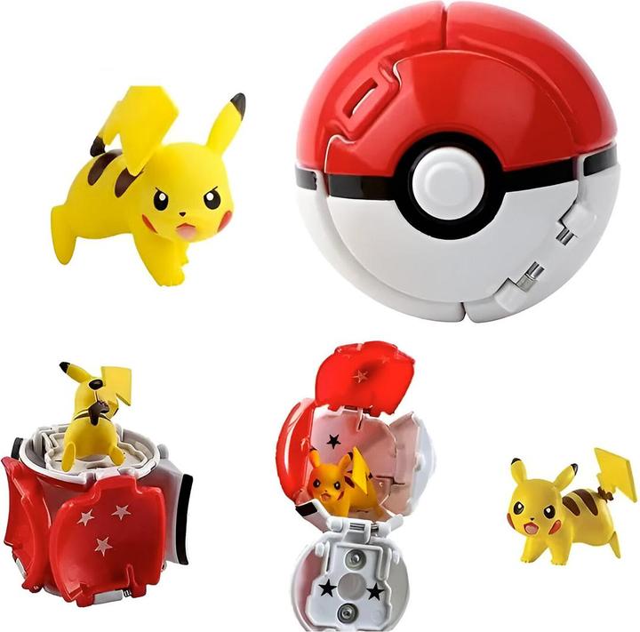 Immagine prodotto Pokémon Set di palline da lancio con Pokeball Pikachu e Poke Ball