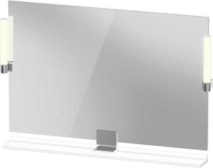Duravit Sivida Spiegel, chrom, 1050x36x650mm, Aufsatzleuchte, Sensorschalter, Netzanschluss