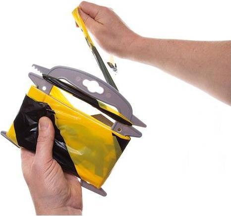 Actual product image Perel Black/yellow safety tape - 100 m - dispenser (80 mm)