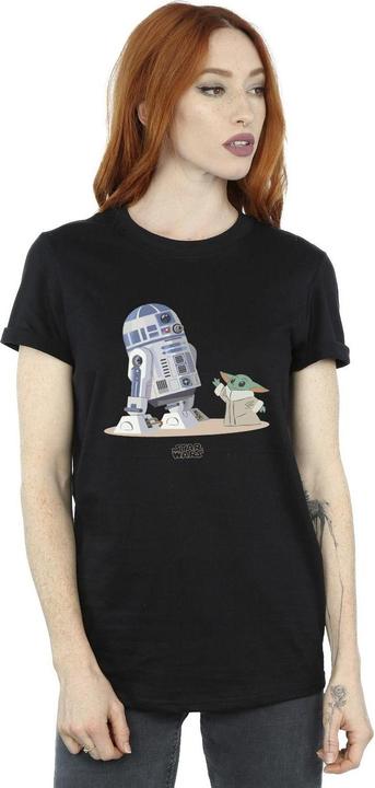 Image du produit Star Wars - T-shirt THE MANDALORIAN R2D2 AND GROGU - Femme (L)