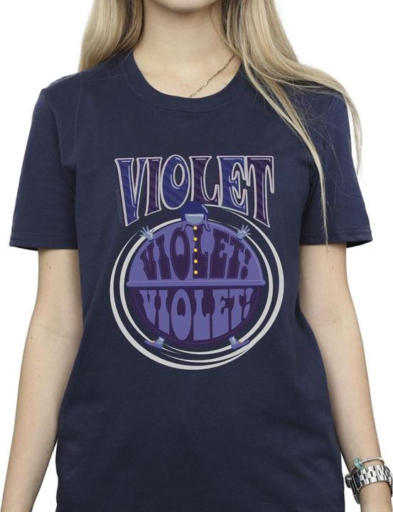 Immagine prodotto Willy Wonka & the Chocolate Factory Violet Turning Violet Maglietta Ampia Donna (XXL)