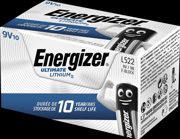 Produktbild Energizer Ultimate Lithium (10 Stk., 9V Block)