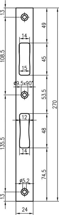 MSL Flachschliessbleche B-19421 (Schliessblech)