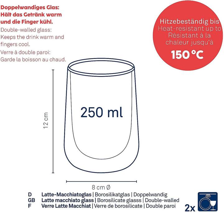 Produktbild Kela Latte-Macchiatoglas Fontana (2 x)