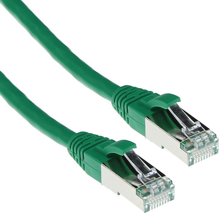 Actual product image Green 2 meter LSZH SFTP CAT6A patch cable snagless with RJ45 connectors (S/FTP, CAT6a, 2 m)