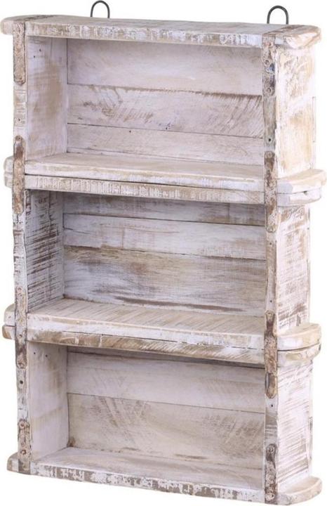 Chic Antique Scaffale a muro a forma di vecchio mattone, bianco (9 x 30 x 45 cm)