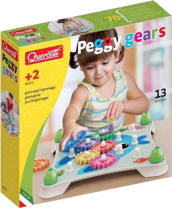 Produktbild Quercetti Peggy Gears Bausatz mit Zahnrädern