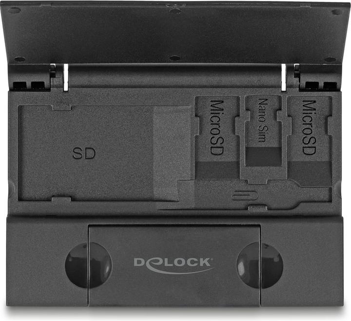 Produktbild Delock Card Reader USB 5 Gbps USB Type-C / Typ-A für SD und (Type-B)