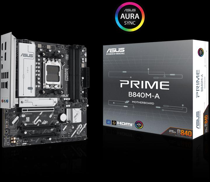 Actual product image ASUS PRIME B840M-A-CSM (AM5, AMD B840, mATX)