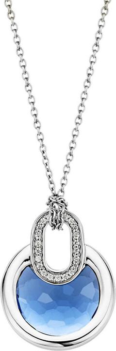 Produktbild Ti Sento Milano Collier mit dunkelblauen Kristall 3887DB/42 (925 Sterling Silber, 45 cm)