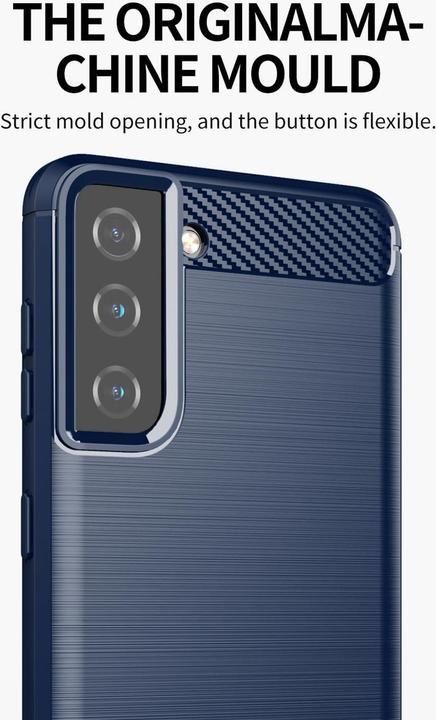 Image du produit Cadorabo TPU Ultra Slim carbon edelstahl Combi Cover (Samsung Galaxy S21 FE)