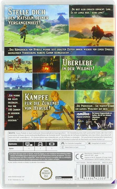Produktbild Nintendo Legend of Zelda Breath of the Wild (Switch, DE)