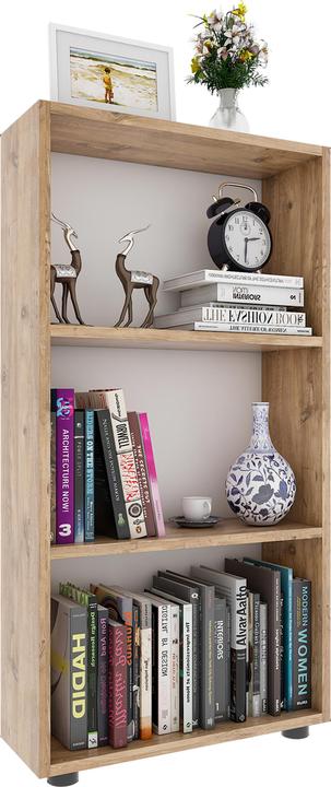 Produktbild VCM Holz Aufbewahrung Stand Regal Bücherregal Deko Bücher Standregal Bulas 3 Fächer (56 x 20 x 108 cm)