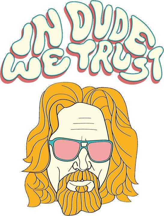 Actual product image The Big Lebowski Unisex Adult In Dude We Trust Hoodie (L)