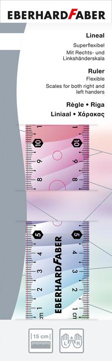 Actual product image Magni EBERHARD FABER Ruler Flexible rainbow 15cm (150 mm)
