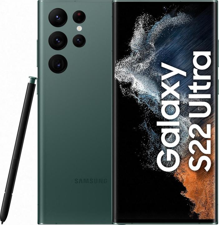 Produktbild Samsung Galaxy S22 Ultra EU (256 GB, Green, 6.80", Dual SIM, 108 Mpx, 5G)