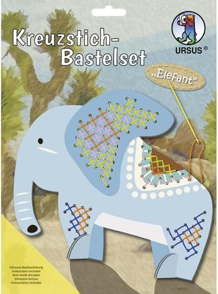 Actual product image Ursus Elephant cross stitch kit