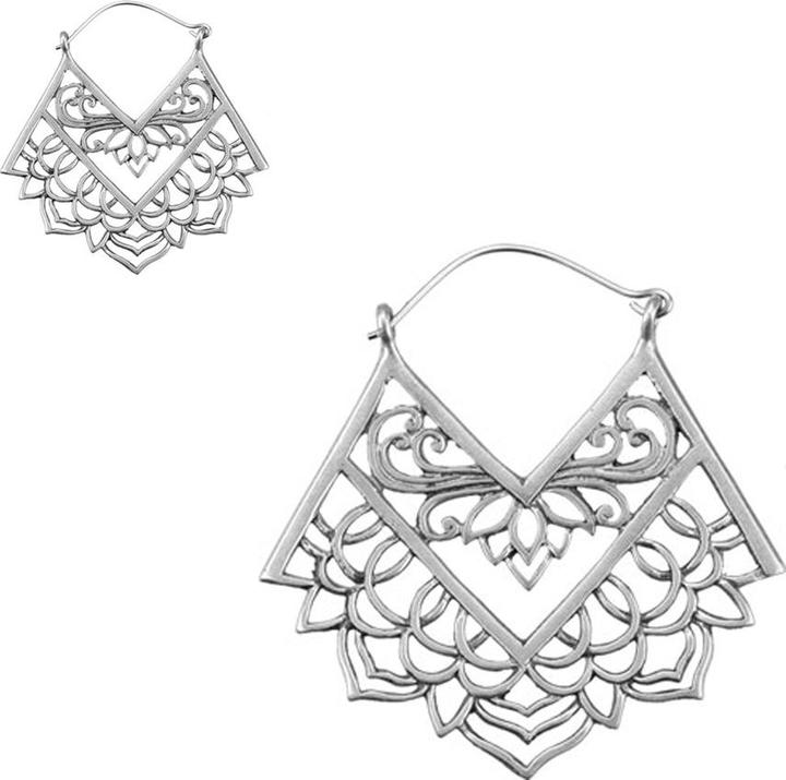 Image du produit Star Piercing Boucles d'oreilles argent fleur de lotus torsadée (Laiton)