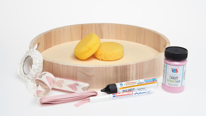 Immagine prodotto VBS Vassoio, rotondo, legno grezzo/compensato, Ø circa 34 cm, H circa 5 cm
