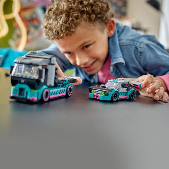 Produktbild LEGO Autotransporter mit Rennwagen (60406, LEGO City)