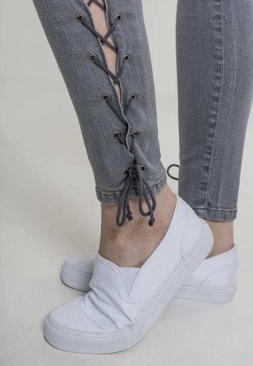 Image du produit Urban Classics Ladies Denim Lace Up Skinny Pants (28)