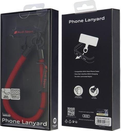 Image du produit Audi uniwersalna smycz do telefonu 28cm 10mm czerwony/red AUS-HSL10-RSQ/D1-RD (11.02")