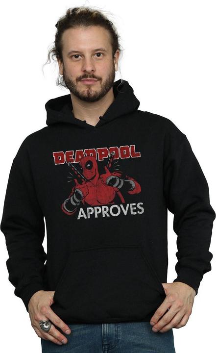 Actual product image Mens Deadpool Approves Hoodie (XXL)