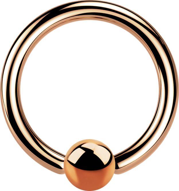 Star Piercing Ball Closure Ring rosegold (Chirurgenstahl 316L)