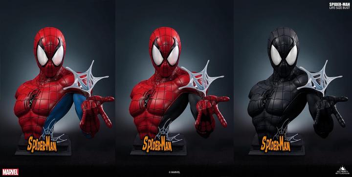Actual product image Queen Studios Marvel Comics "Spider-Man Black" 1/1 Lifesize Bust