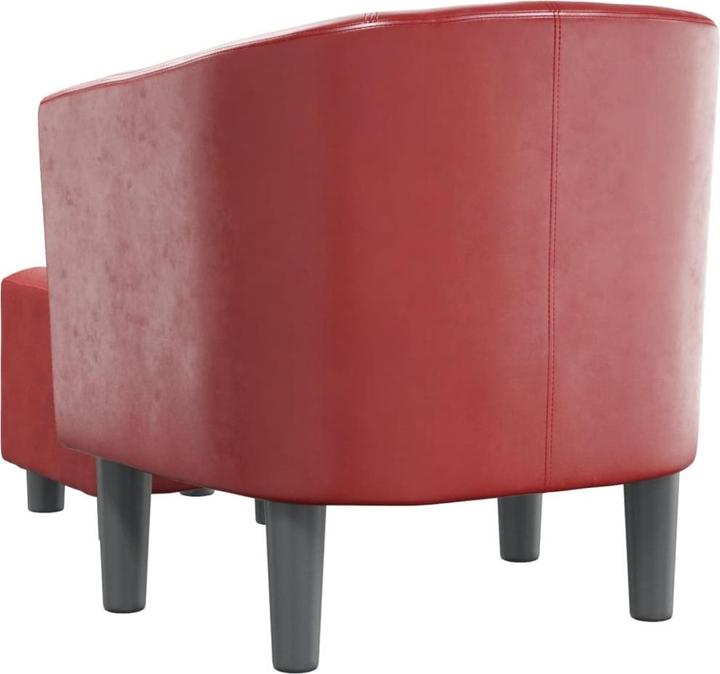 Image du produit VidaXL Clubsessel mit Fusshocker Weinrot Kunstleder,Farbe