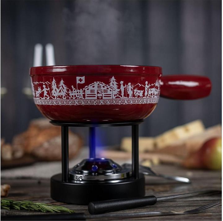 Immagine prodotto Kuhn Rikon Caquelon Induktion Gusseisen rot Alpweide Mini Ø 17 cm (1.30 l)