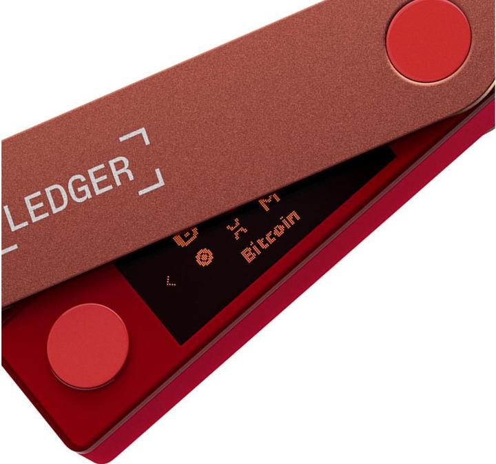 Actual product image Ledger Nano X - Ruby Red (Ripple, Bitcoin, Litecoin, Cardano, TRON, Bitcoin cash, Ethereum Classic, Ether, Stellar, Monero, Dogecoin)