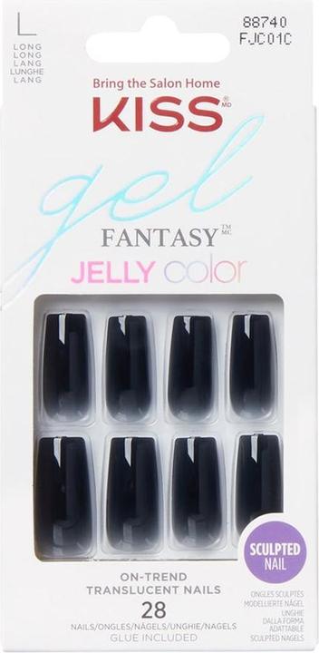 Image du produit KISS Gel ongles Gel Fantasy Jelly Color 28 pcs (Ongles artificiels)