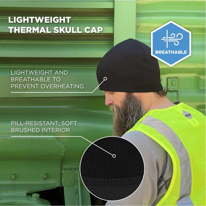 Produktbild Ergodyne Wintermütze N-Ferno 6813, für Helme geeignet, schwarz (One Size)