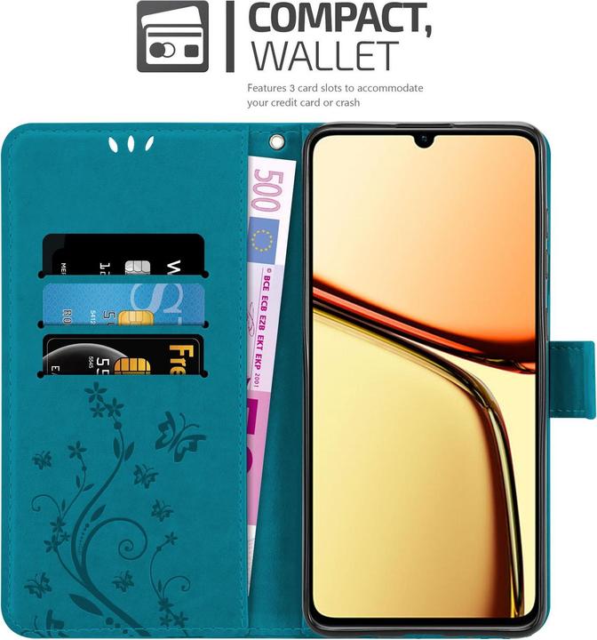 Image du produit Cadorabo Coque pour Realme C61 / C63 pour Fleur Book (CAT S61, Realme C63)