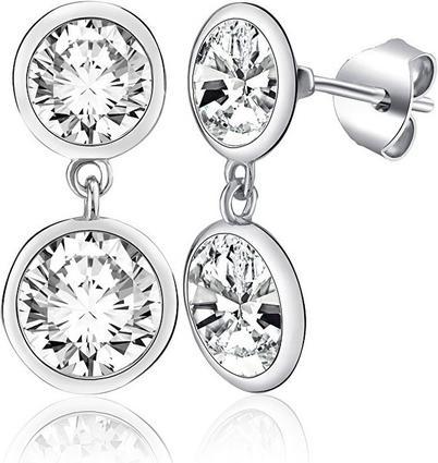 Silvego Silver earrings with cubic zirconia Lucy JJJE830e