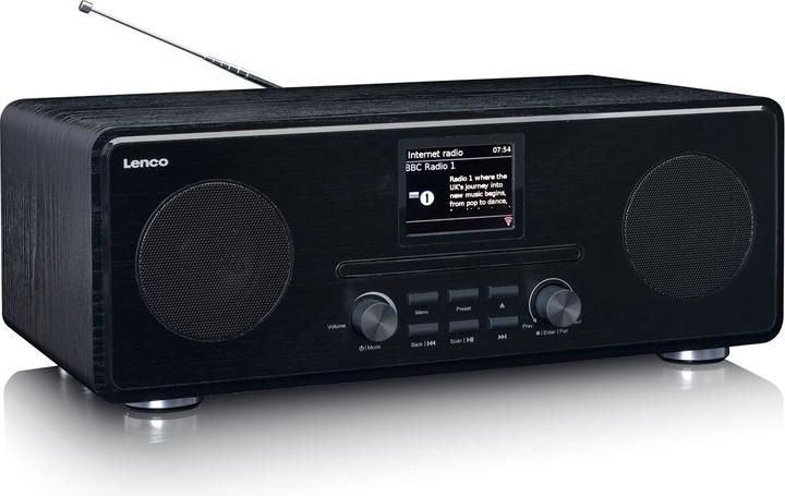 Actual product image Lenco DIR-261BK (DAB+, FM, Web radio, Wi-Fi, Bluetooth)