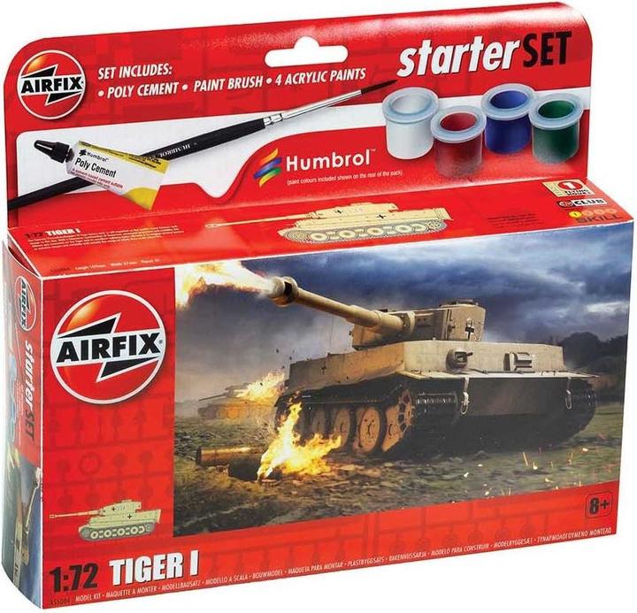 Actual product image Airfix Kit tank Tiger 1 Beginner Set 1:72