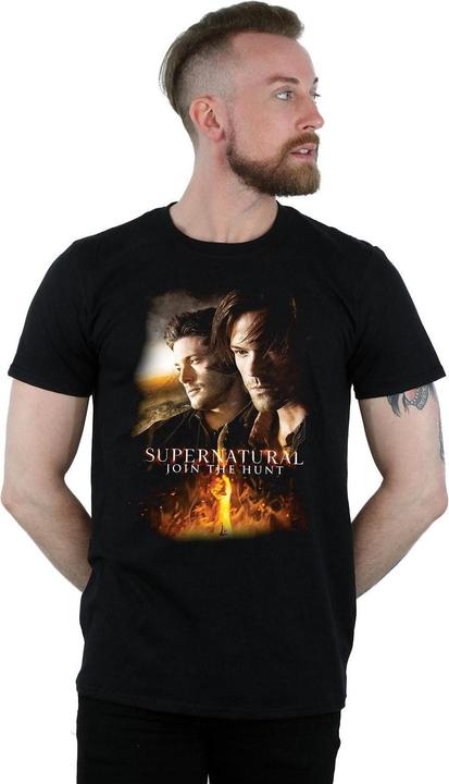 Actual product image Supernatural Mens Join The Hunt Poster Cotton T-Shirt (XL)