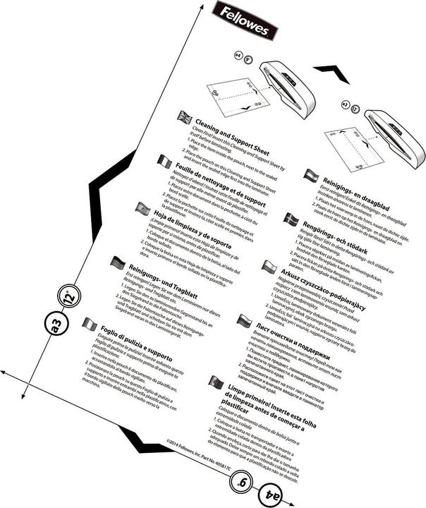 Image du produit Fellowes Boîte de nettoyage et de protection, paquet de 10 (A4, 10 pièce(s), 125 µm)
