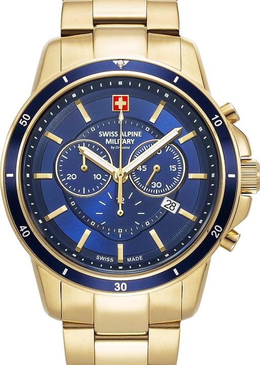 Swiss Alpine Military 7089.9115 Chronograph Herrenuhr 44mm 10ATM (Chronograph, 44 mm)