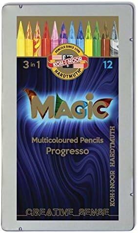 Image du produit Koh-i-Noor Art Crayons Magic 3in1 - 12 pièces (Multicolore, 12 x)