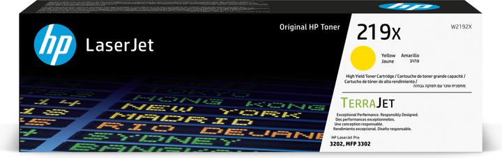 Actual product image HP 219X High Yield Yellow Original LaserJet Toner Cartridge, 2500 pages, Yellow, 1 pc(s) (Y)