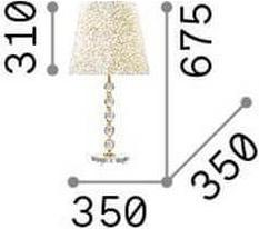 Immagine prodotto Ideal lux QUEEN lampada da tavolo E27 ⌀350mm oro 077758 (E27)