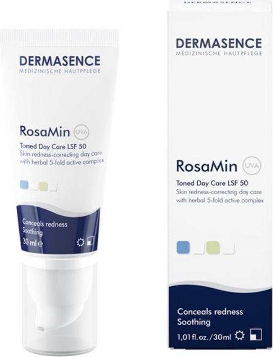 Actual product image Dermasence RosaMin tinted day care SPF50 (30 ml, Tinted Day Cream, SPF 50)