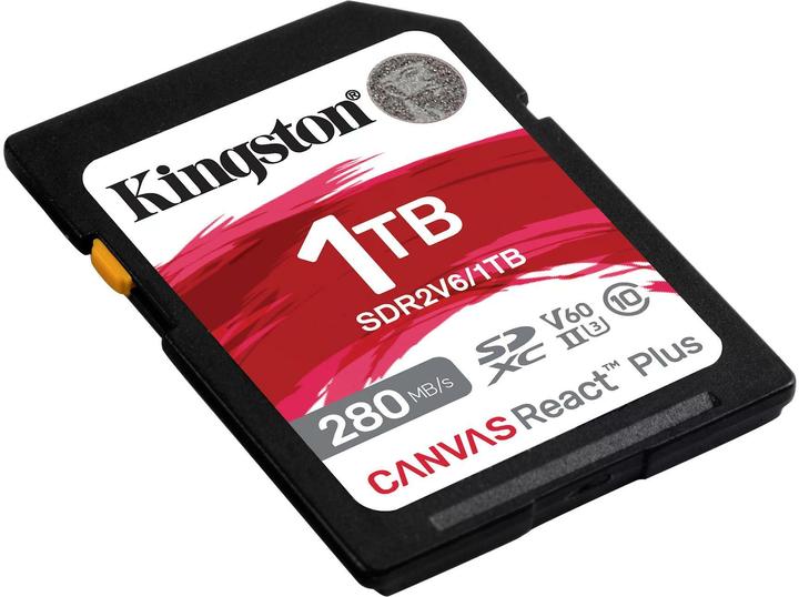Actual product image Kingston Canvas React Plus (1000 GB, SDXC, U3, UHS-II)
